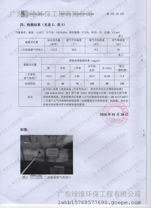 环保工程检测报告