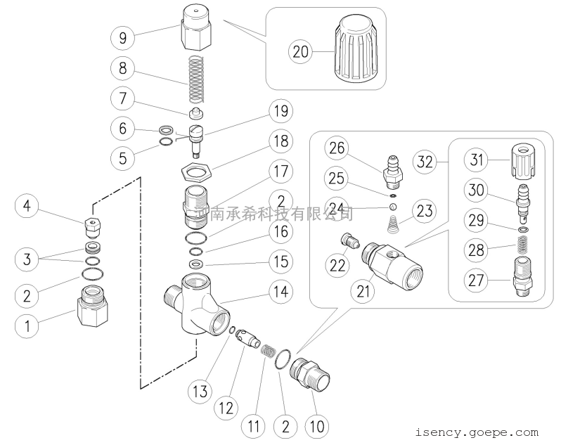 意大利进口高压清洗机附件pa调压阀vb130