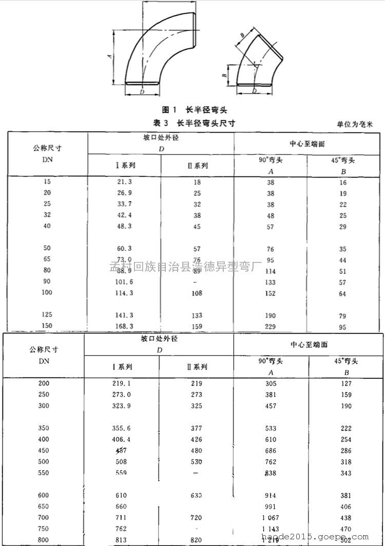 45度弯头 smls bw gb/t12459-2005 i系列 dn150 sch40