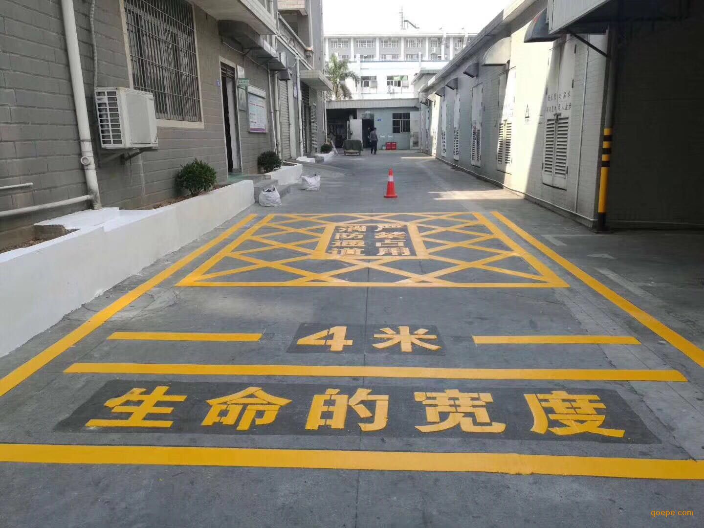 惠州专业消防通道字体划线施工厂家,惠州消防通道划线