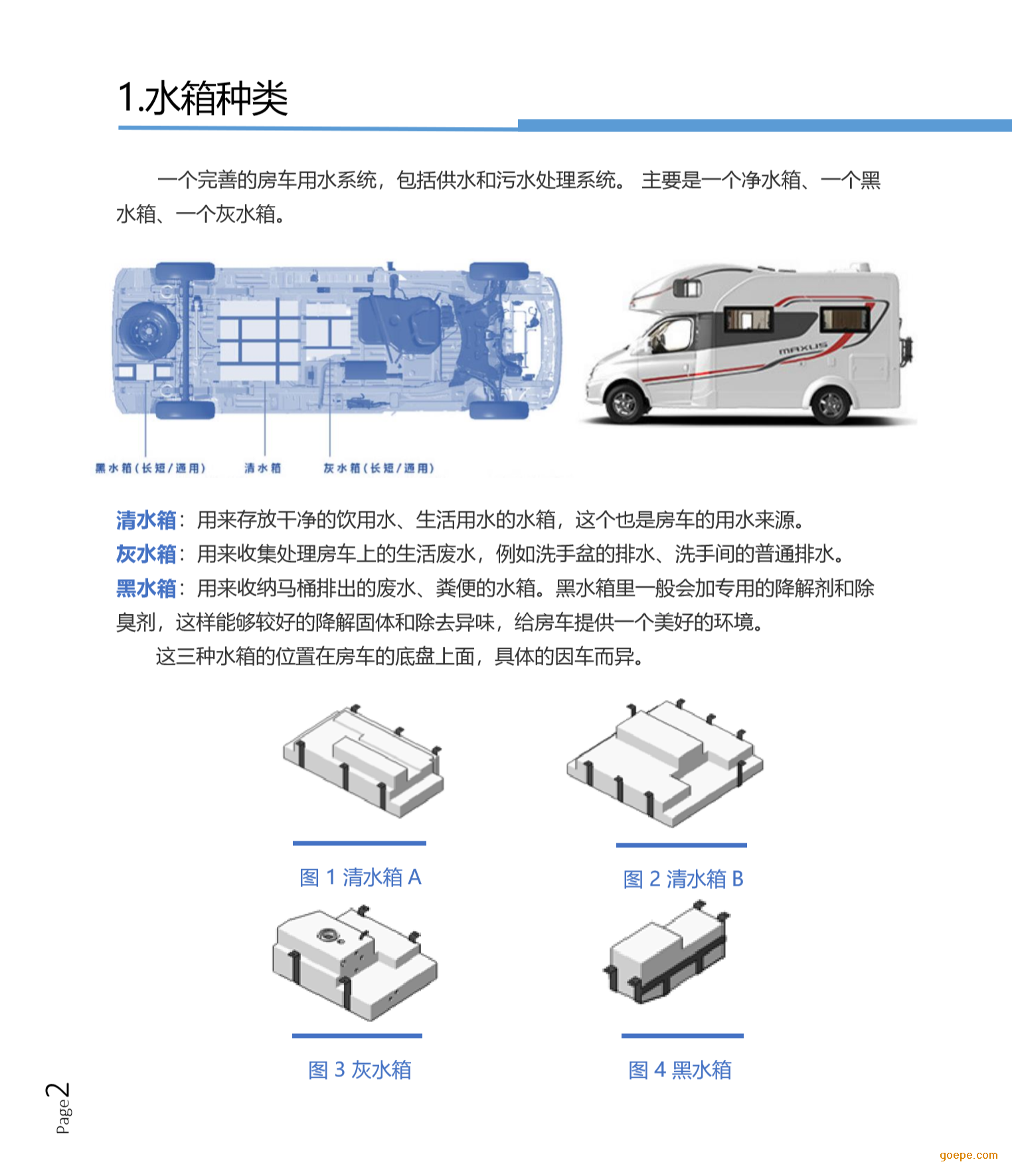 房车水箱 房车清水箱 房车黑水箱 车用水箱