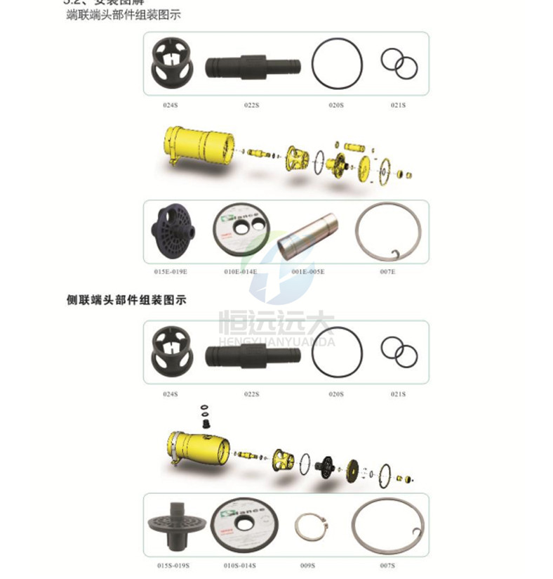 产品展示 反渗透膜壳 > 恒远远大balance膜壳配件端盖膜堵头承压密封