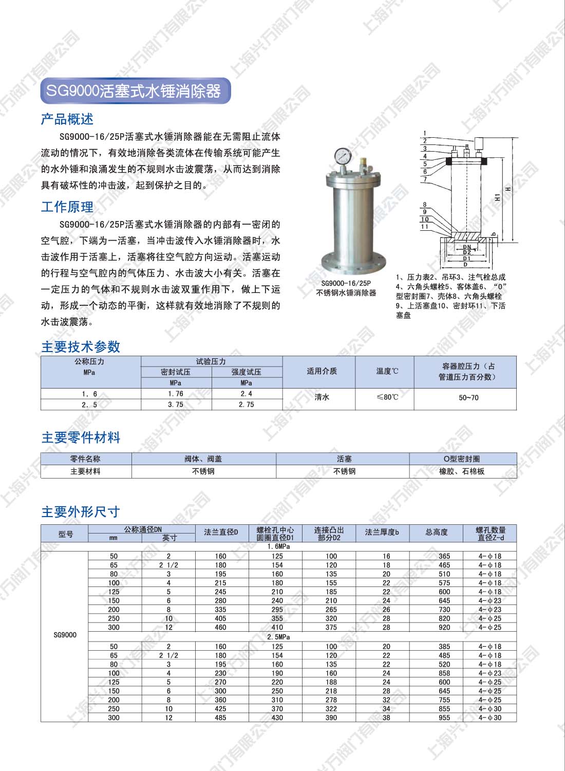 不锈钢水锤消除器