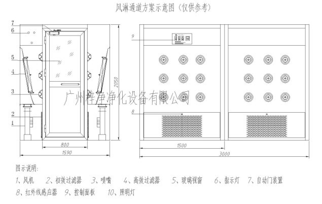 广州多人风淋通道风淋室gdzijing