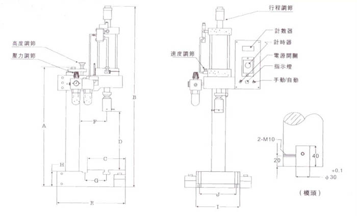 塑胶厂专用气动冲床-折合气动冲床