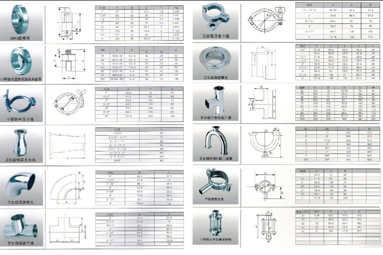 304卫生级焊接弯头、卫生级快装弯头、不锈钢