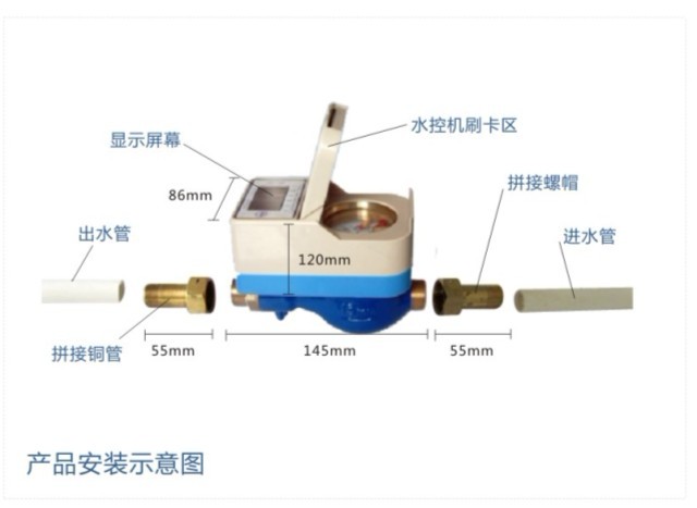 407563411_ic卡电子水表、ic卡沐浴智能水表,ic卡刷卡控水