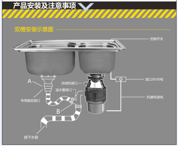 批发厨房食物垃圾处理器 零售垃圾处理器