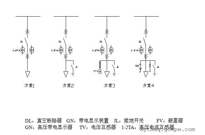 10KV高压开关柜的一次方案图 襄阳腾辉电气专
