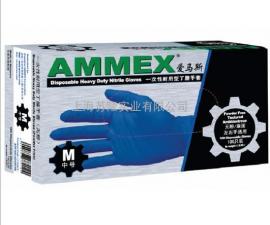 AMMEX APFNCHD44100 一次性丁腈手套(耐用型/深�{色)M�