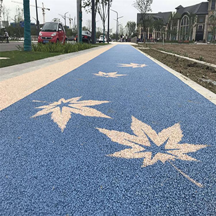 景辉绿道 透水胶粘石路面用于风景区到路 ab