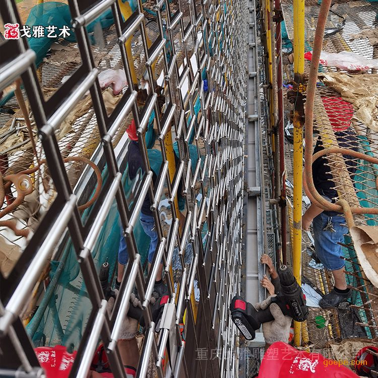 风动组件安装施工 幕墙加工定制服务 研发风动墙带图案示例图3