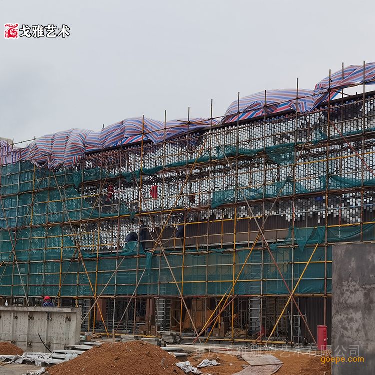 风动组件安装施工 幕墙加工定制服务 研发风动墙带图案示例图5