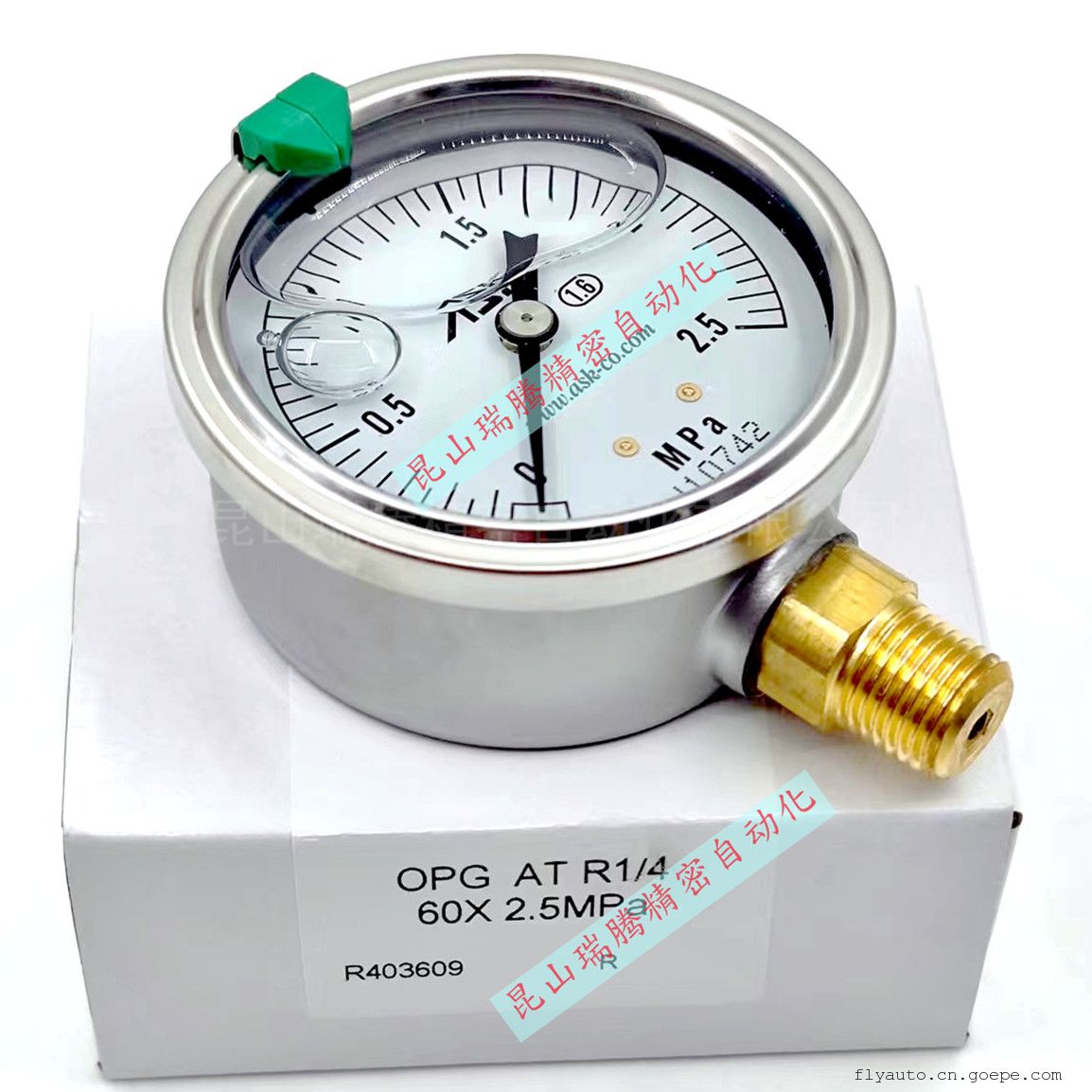 日本ASK充液耐震压力表OPG-AT-R1/4-60X2.5MPa