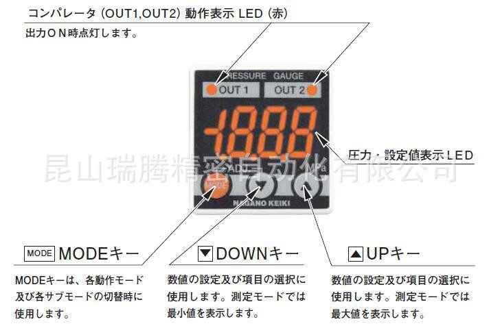 GC31-164-A7N3800XXXX1日本NAGANO KEIKI長野計器NKS小型数字压力表-100~100KPa