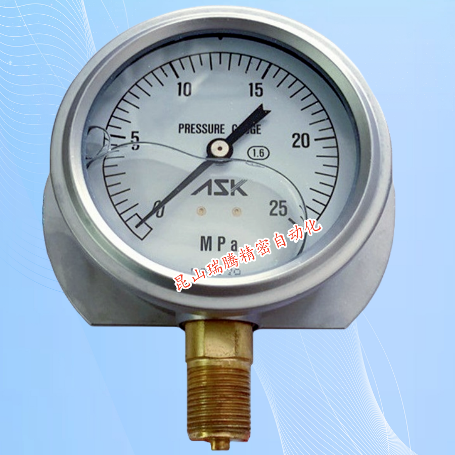 OPG-BT-G3/8-75X25MPa日本ASK填充甘油耐振压力表25MPa径向安装