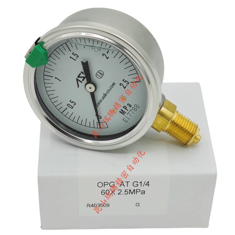 OPG-AT-G1/4-60X2.5MPaASK波登管压力表2.5MPa填充甘油液耐振型