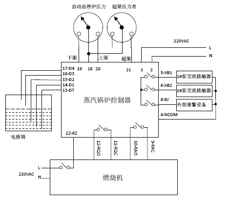 百得燃烧器中文接线图图片