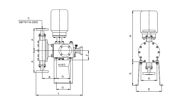 隔膜式计量泵安装图图片