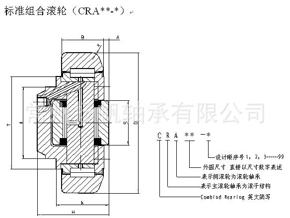 标准复合滚轮轴承cra123-1
