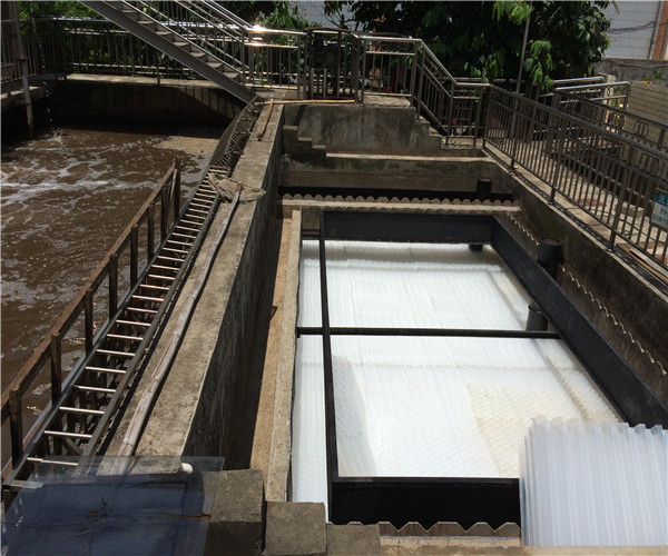 斜管填料应用于广州军区广州总医院沉淀池污水处理工程